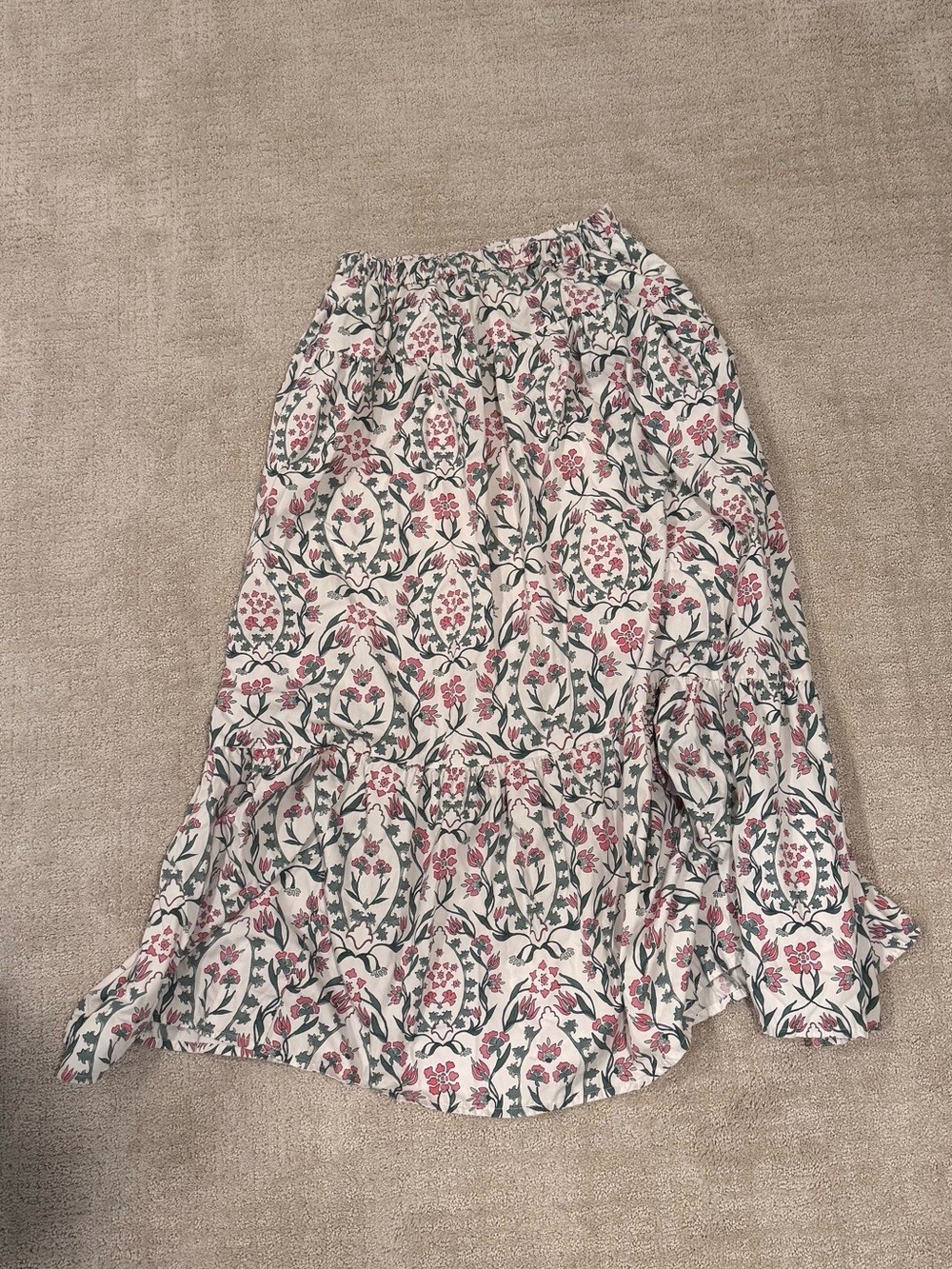 Abercrombie & Fitch Women’s Floral Maxi Skirt Pink and Green Size S